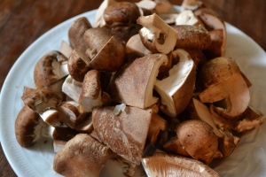 Quartered Mushrooms