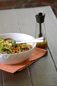 Persimmon and Pomegranate Salad with Dressing